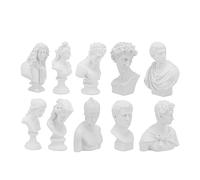 BESTYASH 10Pcs Mini Resin Plaster Figures Creative Character Sketch Statues Teaching Aids Nordic Style Home Office Decoration