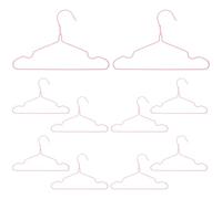 BESTYASH 10pcs Non-slip Coat Hangers Wire Closet Hangers for Nursery Robust Pink Prevent Slipping and Marks Suitable for Shirts Skirts Pants