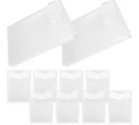 BESTYASH 10pcs Office File Bags with Fine Workmanship and Easy to Carry Features, White Pp Material File Organizers for Storing Documents, Newspapers, and Mobile Phones, for Office Workers