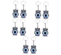 BESTYASH 10pcs Owl Key Evil Eye Pendant Keychain Hanging Ornament Stylish Owl Shape Key Holder for Bags and Backpacks Unique for Women and Girls
