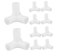 BESTYASH 10pcs Plastic Closet Rod Connector for Wardrobe Frameworks and Shoe Cabinets, 3-way Joint with 13mm Inner Diameter, Space Optimization and Flexible Organization for Furniture