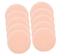 BESTYASH 10pcs Pure Cotton Cosmetic Pads for Loose Powder Round Supple Makeup for Body Dusting and Compact Powder Application