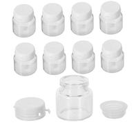 BESTYASH 10pcs Refillable Travel Bottles Transparent Cream Jars Leak Portable Containers for Face Creams Balms Skincare for Short Trips and Daily Use