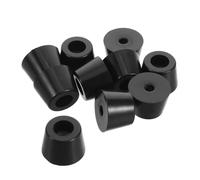 BESTYASH 10pcs Rubber Speaker Feet for Subwoofers and Turntables, Black Alloy Isolation Pads with Surface Protection and Minimise Resonance, for Professional Studios and Home Theatre