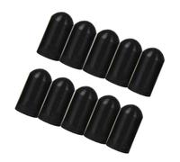 BESTYASH 10pcs Silicone Drumstick Silent Tip Protectors Covers Mute Drum Stick Heads Fit Drumsticks Practice Pad Drumming Accessory Black