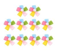 BESTYASH 10pcs Small Dog Hair Clips Pet Hairpins with Creative Polyester Five-petal Flower Design to Keep Hair in Shape for Party Or Big Event Accessories