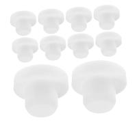 BESTYASH 10pcs Solid Silicone Bottle Plugs Reusable Salt Pepper Stoppers for Wine Bottles Flower Pots Flasks Test Tubes Leakproof Replacement Sealers