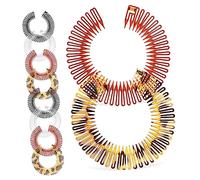 BESTYASH 10pcs Stretch Circle Comb for Girls Women Hair Accessories Full Circular Flexible Comb Hairbands Holder for Curly Hair Styling Random Color