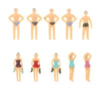 BESTYASH 10pcs Swimsuit Girl Figure Model Plastic Mini Figurine Realistic, Finely Crafted, Lively, Cheerful for Miniature Landscapes and Sand Table Design Random Color