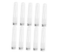 BESTYASH 10pcs Transparent Storage Tubes with Lids Portable Elastic Lace Organizer for Travel Sports and Home Use Clear Compartment Design for Easy Identification