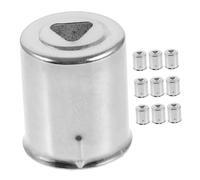 BESTYASH 10pcs Universal Replacement Iron Magnetron Caps for Microwave Ovens with Wear Resistance, Silver Hollow Triangle Hole Covers Suitable for Homeowners and Professional Chefs