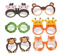 BESTYASH 12pcs Animal Themed for Boys and Girls Birthday Parties Fun Jungle Animal Photo Props Lightweight and Comfortable Decorations for Social Interaction
