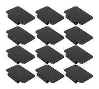 BESTYASH 12pcs Black Clip on Labels for Storage Bins with Smooth Surface and Easy to Store Pp Material, Removable Chalkboard Label Clips for Displaying Product Information and Organizing