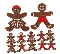 BESTYASH 12pcs Christmas Cutlery Bags Adorable Gingerbread Man Silverware Holders Xmas Party Favor Tableware Pouches for Dinner Decoration Family Gathering