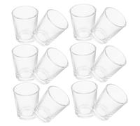 BESTYASH 12pcs Clear Glass Shot Glasses Set Small Communion Drinkware with Heavy Base for Religious Ceremonies Thanksgiving and Whiskey Tasting Party Cups