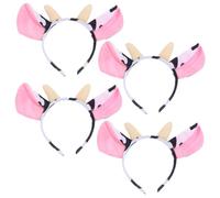 BESTYASH 12pcs Cute Cow Headband for Women Hair Band Animal Headband Boys and Girls Cartoon Decor Adorable Hair Decor Photo Prop for Ages