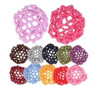 BESTYASH 12pcs Hair Accessories for Girls Women Hair Net for Bun Braided Headband for Dance Skating