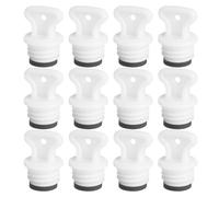BESTYASH 12pcs Hot Water Bottle Cap Replacement Leakproof Rubber Stoppers with 18mm Gasket, Universal Fit Hot Water Bag Lid Plugs for Sealing and Leakproofing in Therapy