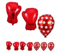 BESTYASH 12pcs Inflatable Boxing Glove Balloons and Sandbag Decorations for Boys Sports Birthday Party Vibrant Red Boxing Party Favors Wrestling Theme Supplies for Exciting Celebration