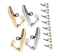 BESTYASH 12pcs Iron Shoe Caps for High Heels Durable Pointed for Pumps Elegant Repair Accessories Easy to Install Stylish Gold and Silver Covers for Shoe Tip Protection