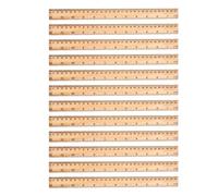 BESTYASH 12pcs Multi-function Wood Rulers for School and Home Use, Easy to Use and Read, Portable Straight Student Ruler for Writers and Graduates