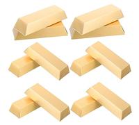 BESTYASH 12pcs Pirate-themed Candy Boxes Gold Bar Shaped Decorative Paper Packaging for Halloween Birthdays and Graduations for Sweets and Treats