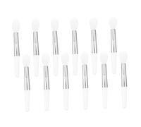 BESTYASH 12pcs Silicone Lip Brush Set White Heads and Handles Lip Mask Applicator for Makeup for Lipstick and Gloss Application
