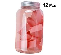 BESTYASH 12Pcs Wet Dry Makeup Sponge Sector Shaped Cosmetic Puff for Foundation Concealer and Blush Coral Orange Reusable Makeup Tool for Effortless Blending