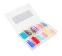 BESTYASH 144pcs Clear Coffin Nail Tips for Builder Gel Extension Full Cover False Nails with Preset Crystal Molds for DIY Home Salon Use No Paper Form Needed Easy Application