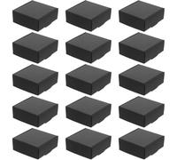 BESTYASH 15pcs Black Paper Packing Boxes Sturdy Mailing Carton Anti-Fall Compression Resistant for Jewelry Envelopes Item Shipping Storage