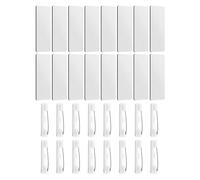 BESTYASH 16pcs Blank Id Sublimation Name Badge Blank Name Badge 3.5x2.5inch Practical Film Protection Metal Sublimation Density Board for Schools Workplace Workers