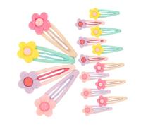 BESTYASH 16pcs Floral Hair Clips for Soft Clay Candy Color Flower Barrettes Lightweight Bangs Hairpins Cute Korean Style Hair Accessories