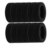 BESTYASH 16pcs Soft Silicone Luggage Wheel Covers Silent Noiseless Spinner Protector for Suitcases Travel Accessories Durable Black Wheel Guards