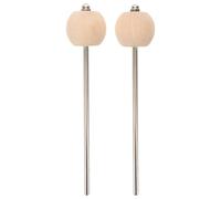 BESTYASH 1pair Wood Bass Drum Pedal Beater with Retro Vintage Design, Sturdy Metal Shaft, Easy Replacement for Kick Drum Pedal, Producing Warm Authentic Tones for Drummers