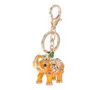 BESTYASH 1pc Chic Elephant Key Chain Pendant Unique Zinc Alloy Car Keyring Decoration for Bags Purses and Backpacks Gold Adorable and Stylish Accessory
