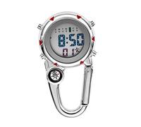 BESTYASH 1Pc Clip Carabiner Quartz Watch for Paramedics Multifunctional Outdoor Accessory with Date Alarm and Features for Mountaineering and Activities