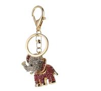 BESTYASH 1pc Cute Elephant Shape Keychain Adorable Diamond-Encrusted Key Pendant for Bags Birthdays Christmas and More