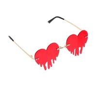 BESTYASH 1pc Heart Shaped Tears Sunglasses Unique Rimless Funny Glasses for Festivals and Parties Lightweight Design Creative Photo Props for Friends and Family