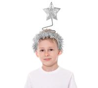 BESTYASH 1PC Silver Star Hair Hoop Stylish Headband for Women's Birthday Parties Celebrations and Special Events Photo Prop Lightweight Accessory