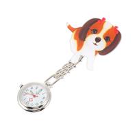 BESTYASH 1set Cute Cartoon Dog Pocket Watch for Nurses Doctors Students Clip Hanging Fob Watch for Exams Medical Use Secure Design