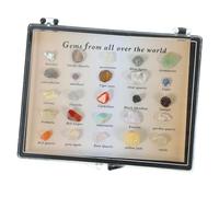 BESTYASH 1Set Irregular Mineral Stones Set Types Natural Crystal Agate Samples Decor for Home Collectors Geology Teaching