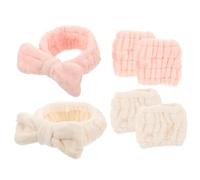 BESTYASH 1Set Makeup Headbands and Wristbands for Spa Yoga and Face Washing Elastic Soft and Absorbent Wide Edge Powder for Women