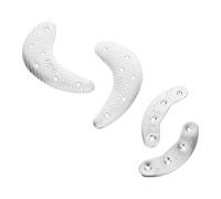 BESTYASH 2 Pairs Metal Heel Plates for Boots and Shoes Moon-Shaped Heel Taps and 48Mm Front Sole Plates and Metal Sole Protectors