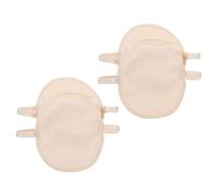 BESTYASH 2 Pairs Washable Underarm Sweat Pads Reusable Armpit Sweat Absorbing Patch with Cotton and Quick-dry Honeycomb Mesh for Women and Men Skin-colored Invisible Shoulder Strap