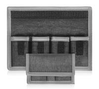 BESTYASH 2 Pcs Battery Storage Pouches Camera Battery Organizer Portable Sticky Closed Design Sherry Fabric Black Travel Use