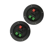 BESTYASH 2 Pcs Black Plastic 4-way Speaker Terminal Connectors Replacement for Old Or Broken Ones with Four Wiring Ports Easy to Install Sound Equipment Connector