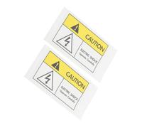 BESTYASH 2 Pcs High Voltage Electric Shock Warning Labels Adhesive Safety Signs for Industrial Machinery Caution Stickers with Strong Adhesion and Weather Resistance