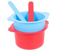 BESTYASH 2 pcs Silicone Wax Warmer Bowl Replacement Set with 2 Stirring Sticks 16cm, Heat-Resistant Non-Stick Wax Melting Pot for Hair Removal and Facial Mixing