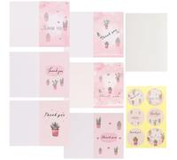 BESTYASH 2 Sets Flower Thank You Cards Elegant Blank Greeting Cards for Colleagues Shop Supply