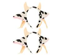 BESTYASH 2 Sets Halloween Cow Headband: Cosplay Cow Ear Headband Girl Adult Animal Themed Costume Accessories For Cosplay Parties Halloween And More